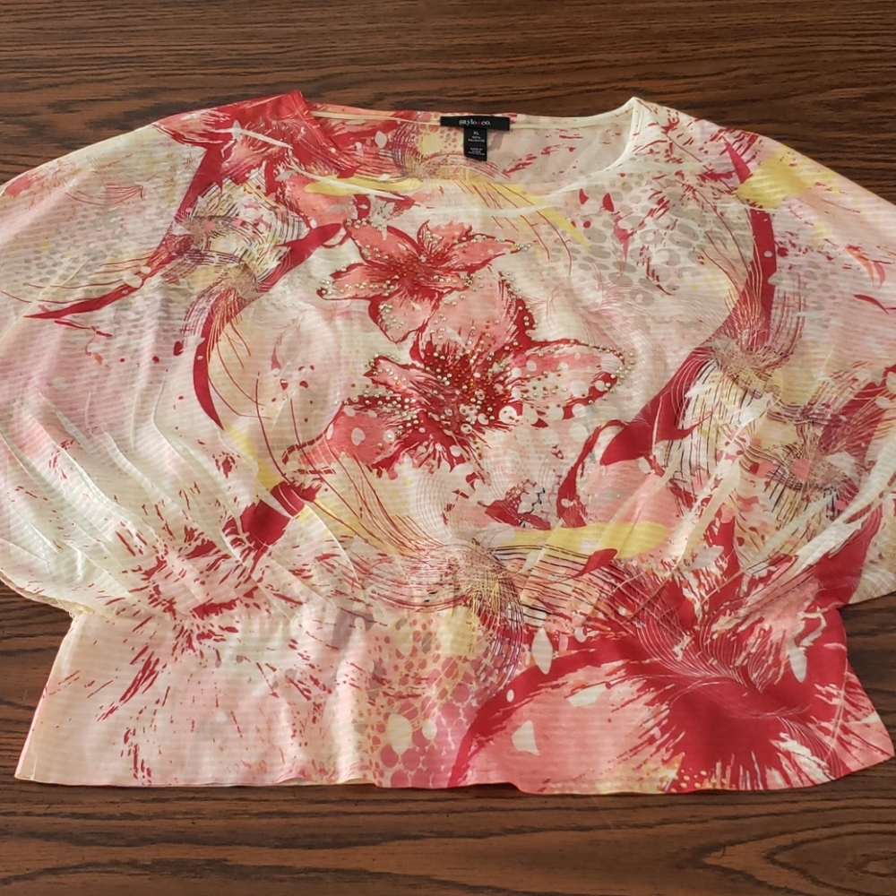 Used Style & Co. Womens Floral Blouse